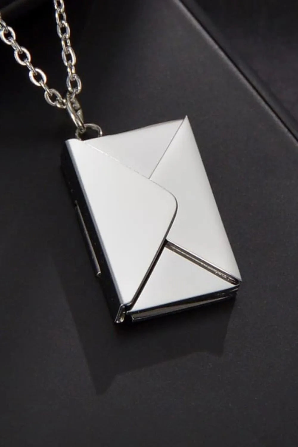 Envelope Pendant Stainless Steel Necklace Necklaces - Tophatter Daily Deals