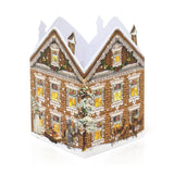 Deluxe Mini Advent Calendar Christmas Card - Nostalgic House Tealight Lantern - Brown House Advent Calendar - Tophatter Daily Deals