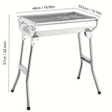 Portable Foldable Stainless Steel Grill for Outdoor Use Outdoor Grills - Tophatter Daily Deals