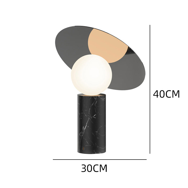 Art Table Lamp Designer Bedroom Bedside Marble Decoration Chrome 220V US 0 - Tophatter Daily Deals