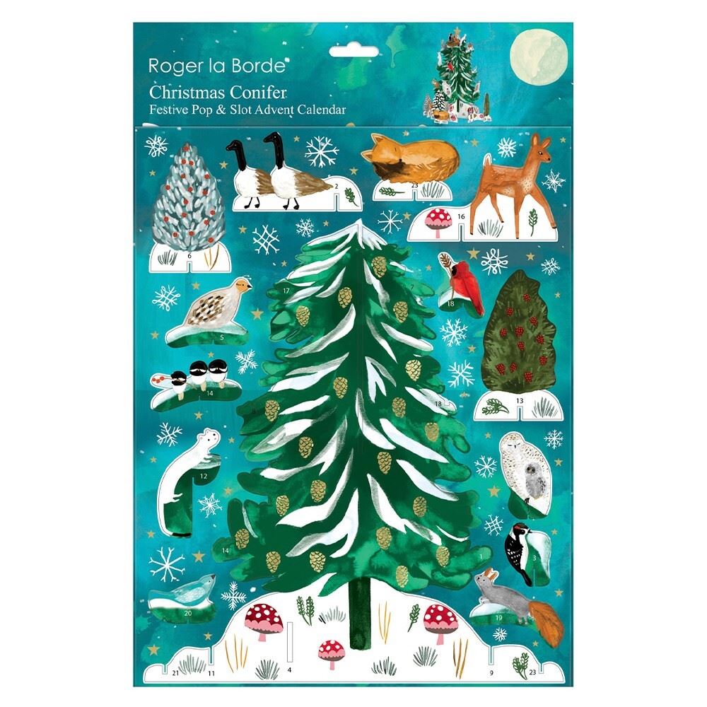 3D Pop & Slot Christmas Conifer Free Standing Christmas Advent Calendar Advent Calendar - Tophatter Daily Deals