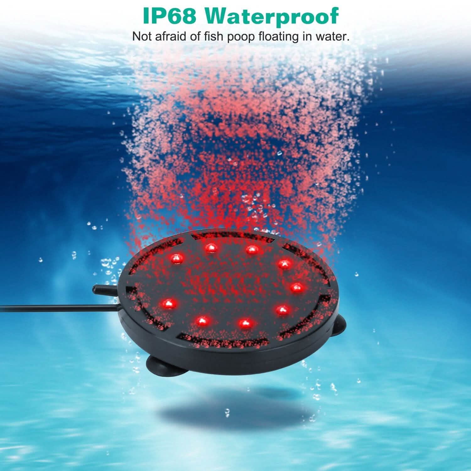 4in Multi-Colored LED Aquarium Air Bubble Lamp Pet Supplies - Tophatter Daily Deals