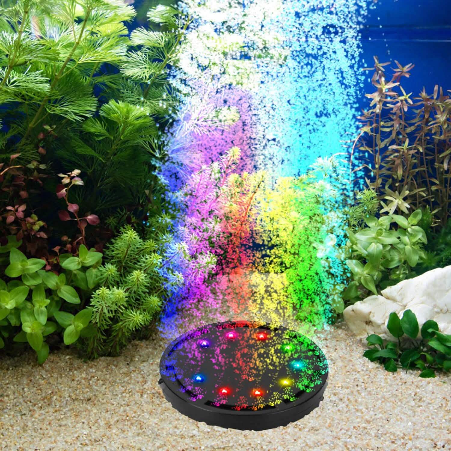 4in Multi-Colored LED Aquarium Air Bubble Lamp Pet Supplies - Tophatter Daily Deals