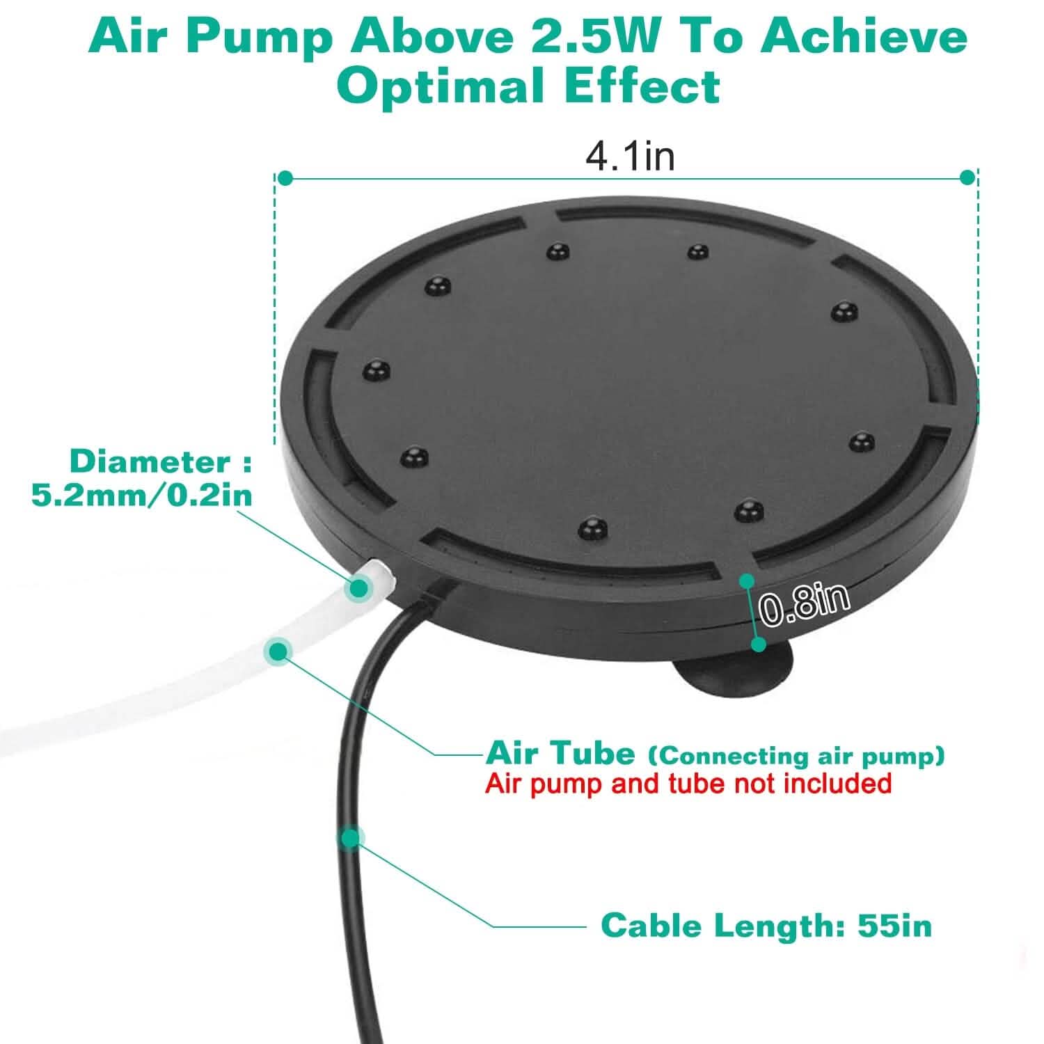 4in Multi-Colored LED Aquarium Air Bubble Lamp Pet Supplies - Tophatter Daily Deals