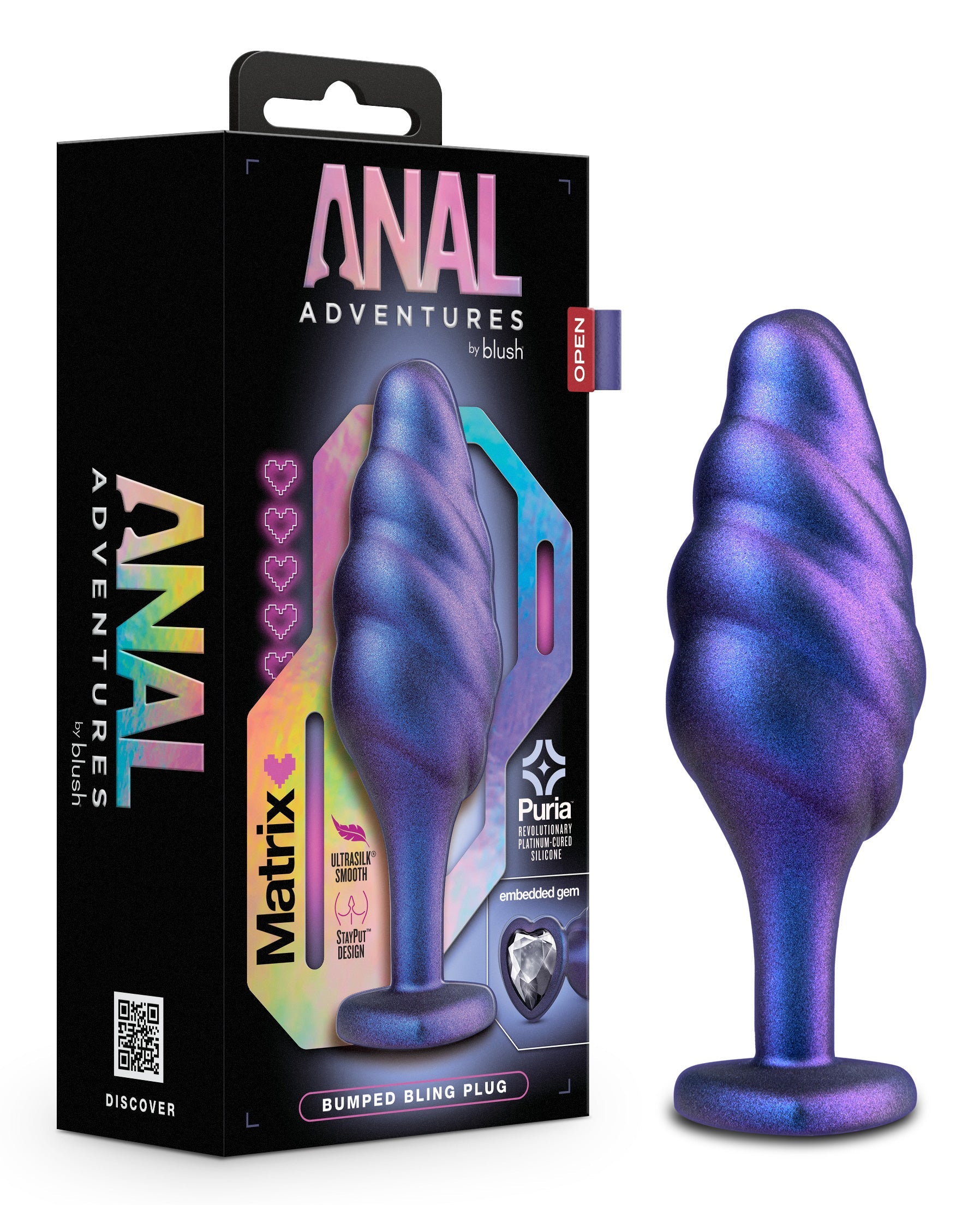 Anal Adventures Matrix Bumped Bling Butt Plug – Decorative Butt Plug > Anal Range > Butt Plugs - Tophatter Daily Deals