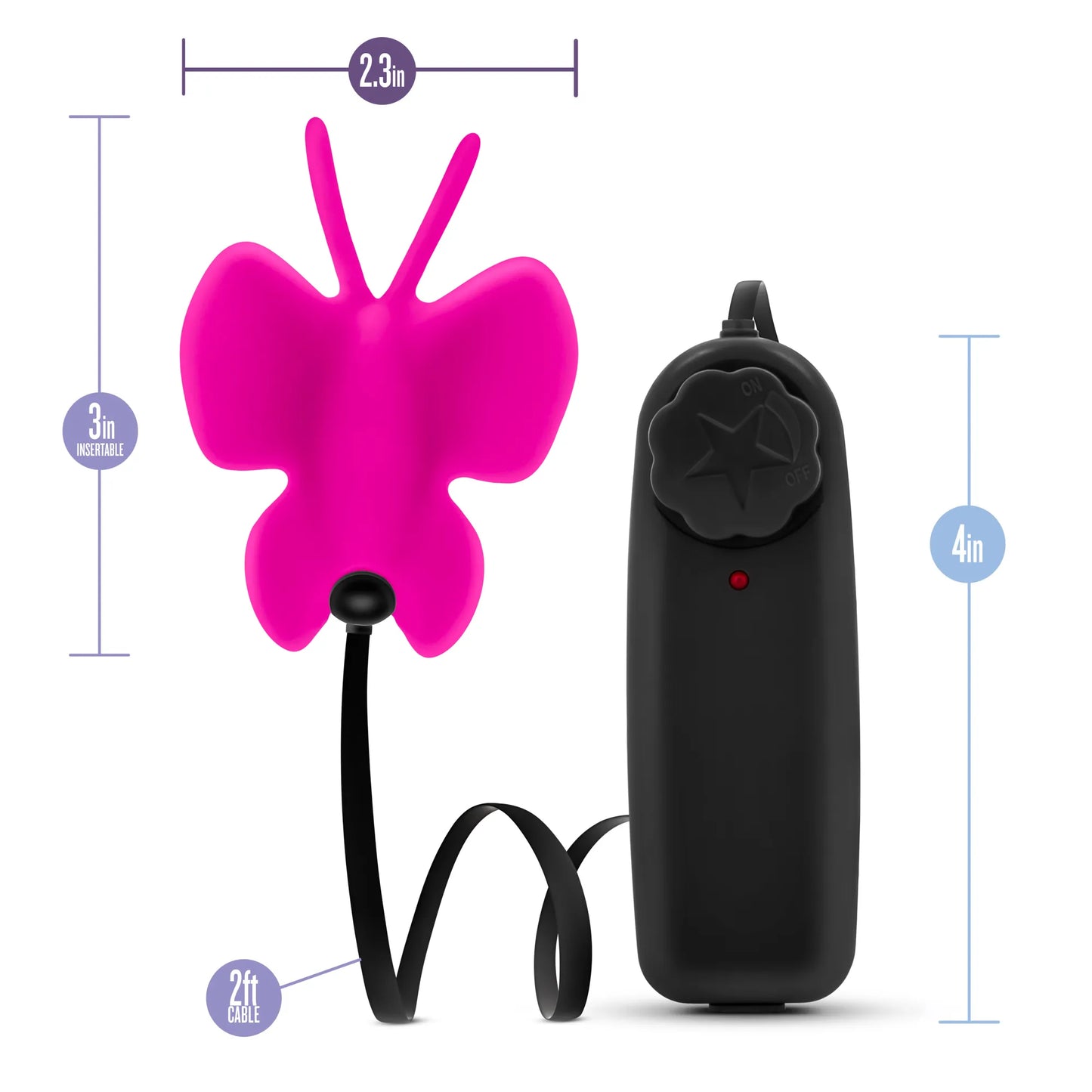 Luxe Butterfly Teaser – Vibrating Multi-Point Stimulator > Sex Toys For Ladies > Clitoral Vibrators and Stimulators - Tophatter Daily Deals