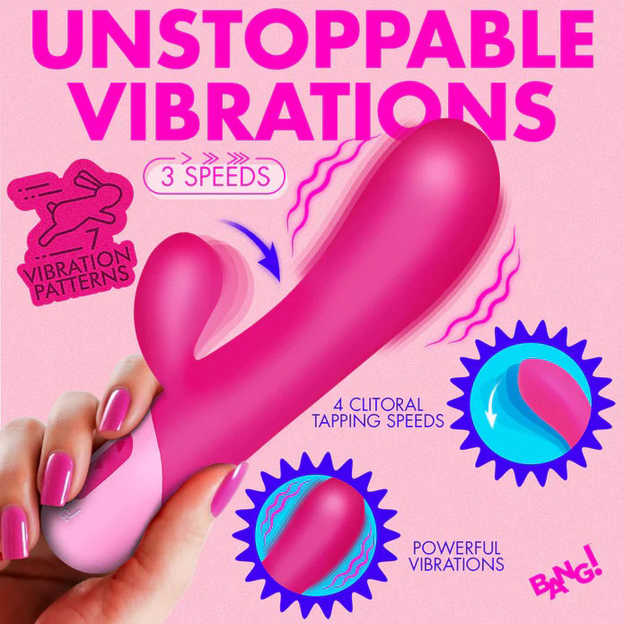 Clit Tapping Vibrating Rabbit (Pink) – Flexible Silicone Rabbit Vibrator > Vibrators > Ladies > Rabbit - Tophatter Daily Deals