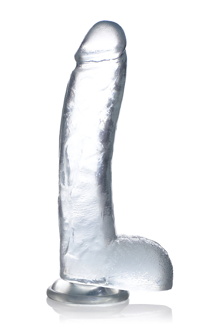 Jock C-Thru 10 Inch Clear TPE Dong with Balls and Suction Cup > Dildos > Large Dildos - Tophatter Daily Deals