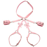 Bondage Harness with Bows (Pink) – Medium/Large Vegan Faux Leather Harness > Clothes > Womens Harnesses - Tophatter Daily Deals