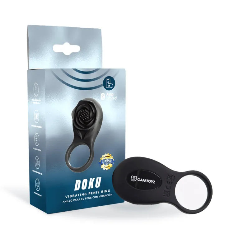 Camtoyz Doku (Black) – Vibrating Penis Ring with App Control > Sex Toys > Remote Control Toys - Tophatter Daily Deals
