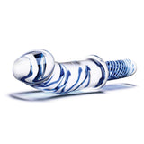 Glas 11 Inch Realistic Double Ended Blue and White Glass Dildo With Handle > Glass > Dildos - Tophatter Daily Deals