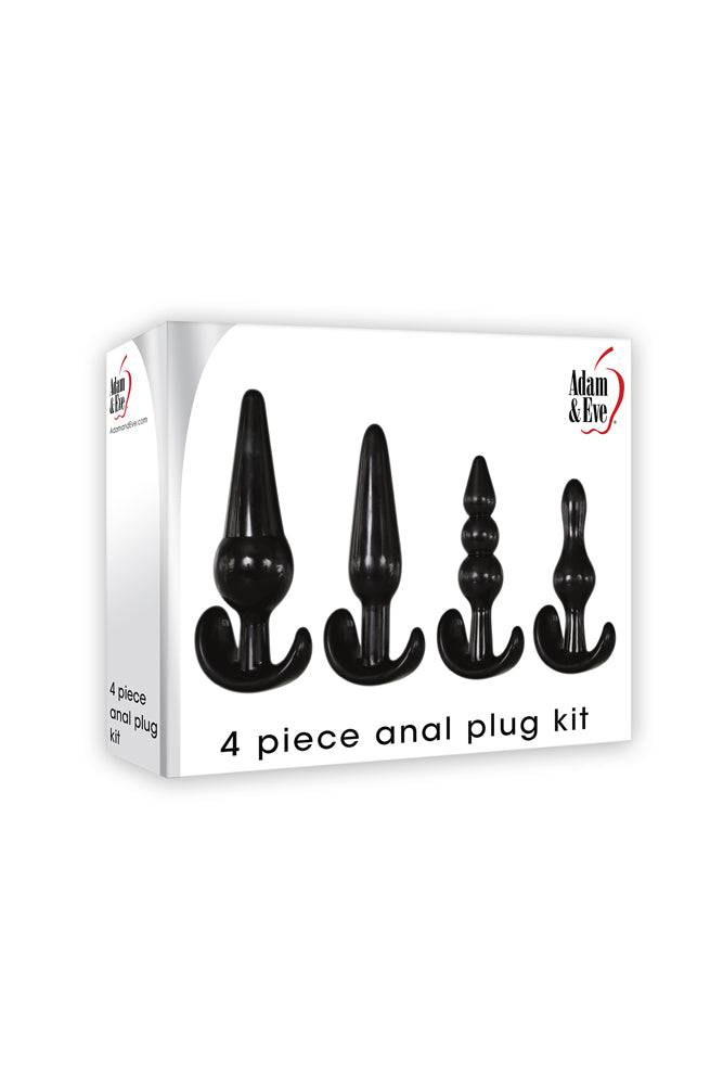 Adam & Eve - 4-Piece Anal Plug Kit - Black Sex Toy - Tophatter Daily Deals