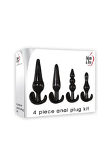 Adam & Eve - 4-Piece Anal Plug Kit - Black Sex Toy - Tophatter Daily Deals