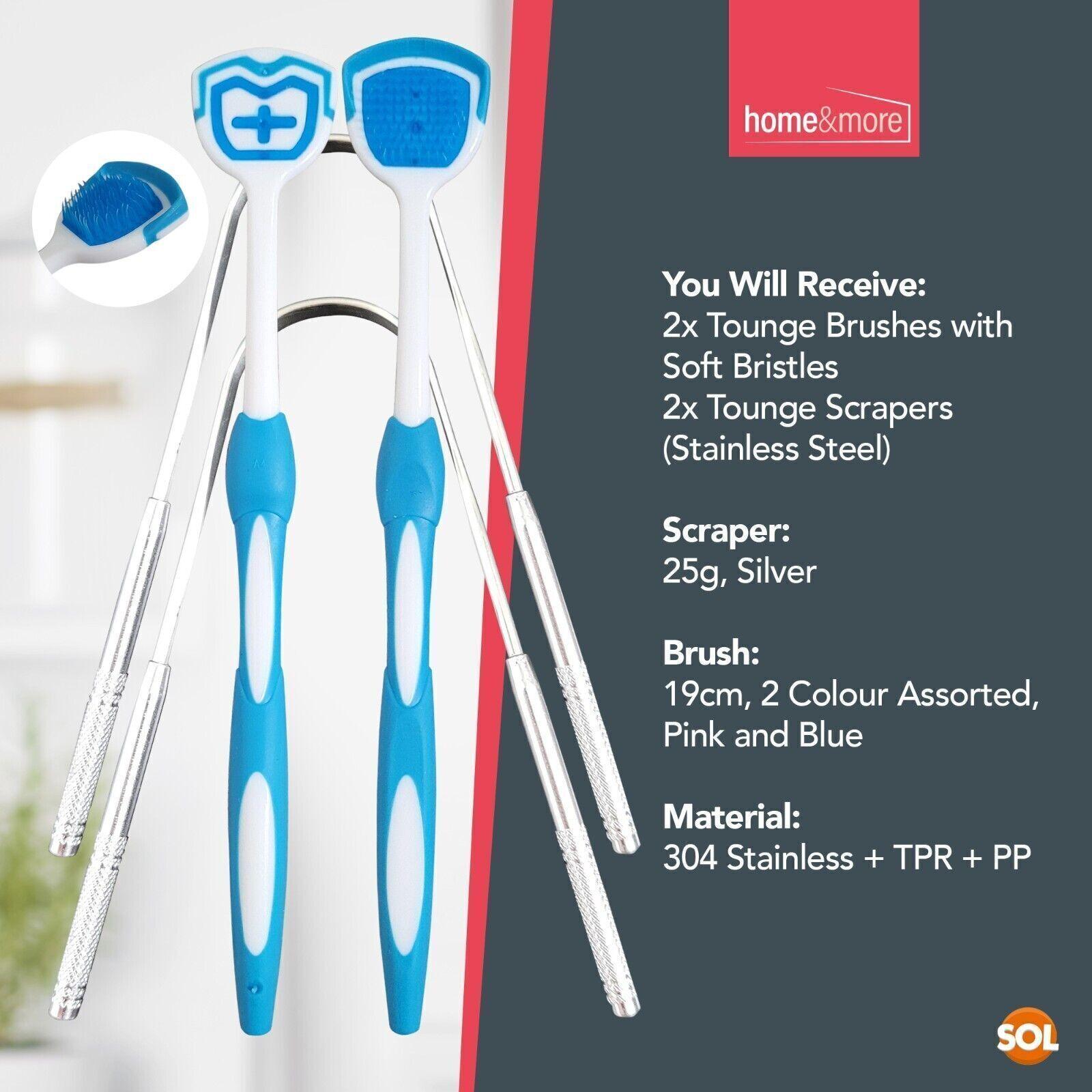 Best Tongue Scraper UK - 4pk Tongue Scraper Tounge Brush Cleaning Cleaner Dental Hygiene Oral Care Steel Exercise & Fitness - Tophatter Daily Deals