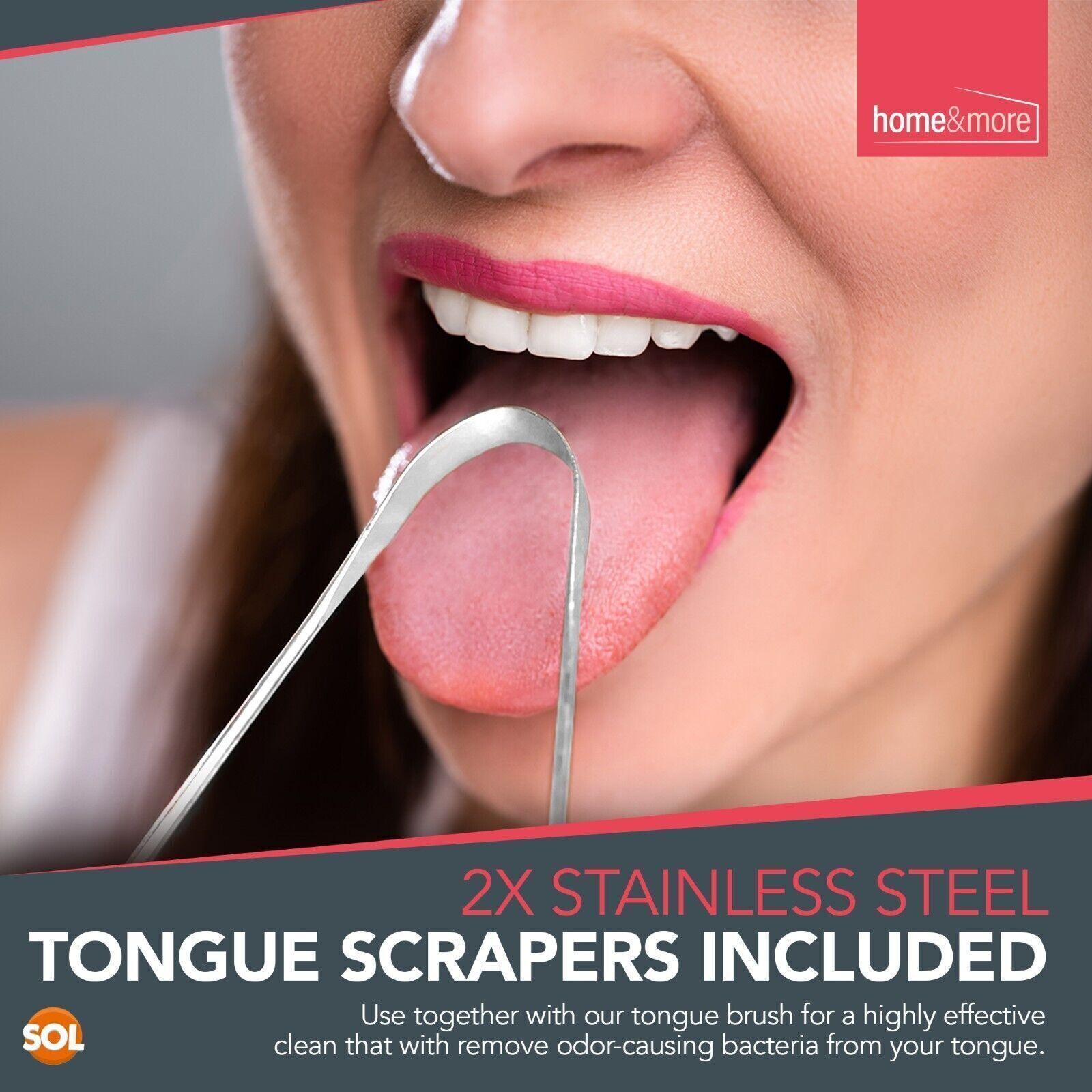 Best Tongue Scraper UK - 4pk Tongue Scraper Tounge Brush Cleaning Cleaner Dental Hygiene Oral Care Steel Exercise & Fitness - Tophatter Daily Deals