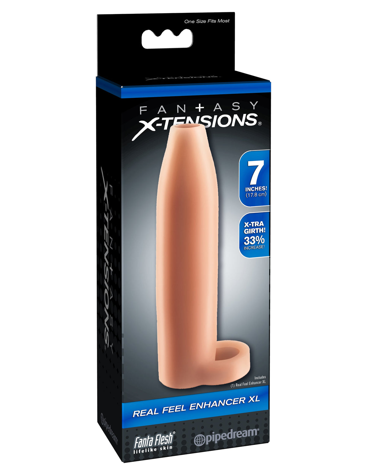 Fantasy X-tensions Real Feel Enhancer XL – 7 Inch Erection Enhancer > Sex Toys For Men > Penis Sleeves - Tophatter Daily Deals