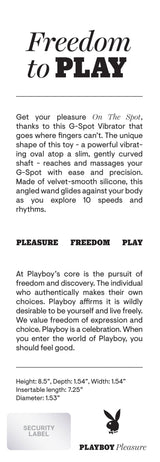 Playboy Pleasure ON THE SPOT G-Spot Vibrator for Women > Sex Toys For Ladies > G-Spot Vibrators - Tophatter Daily Deals