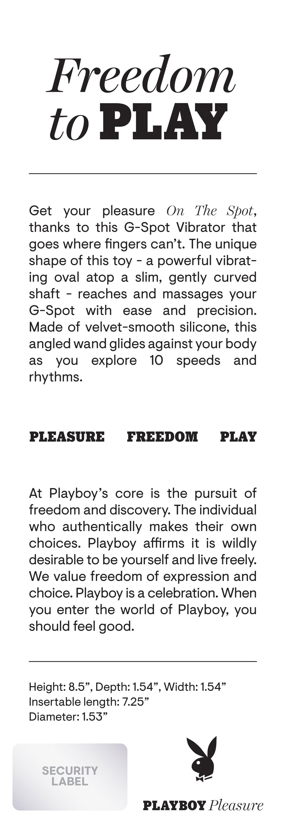 Playboy Pleasure ON THE SPOT G-Spot Vibrator for Women > Sex Toys For Ladies > G-Spot Vibrators - Tophatter Daily Deals