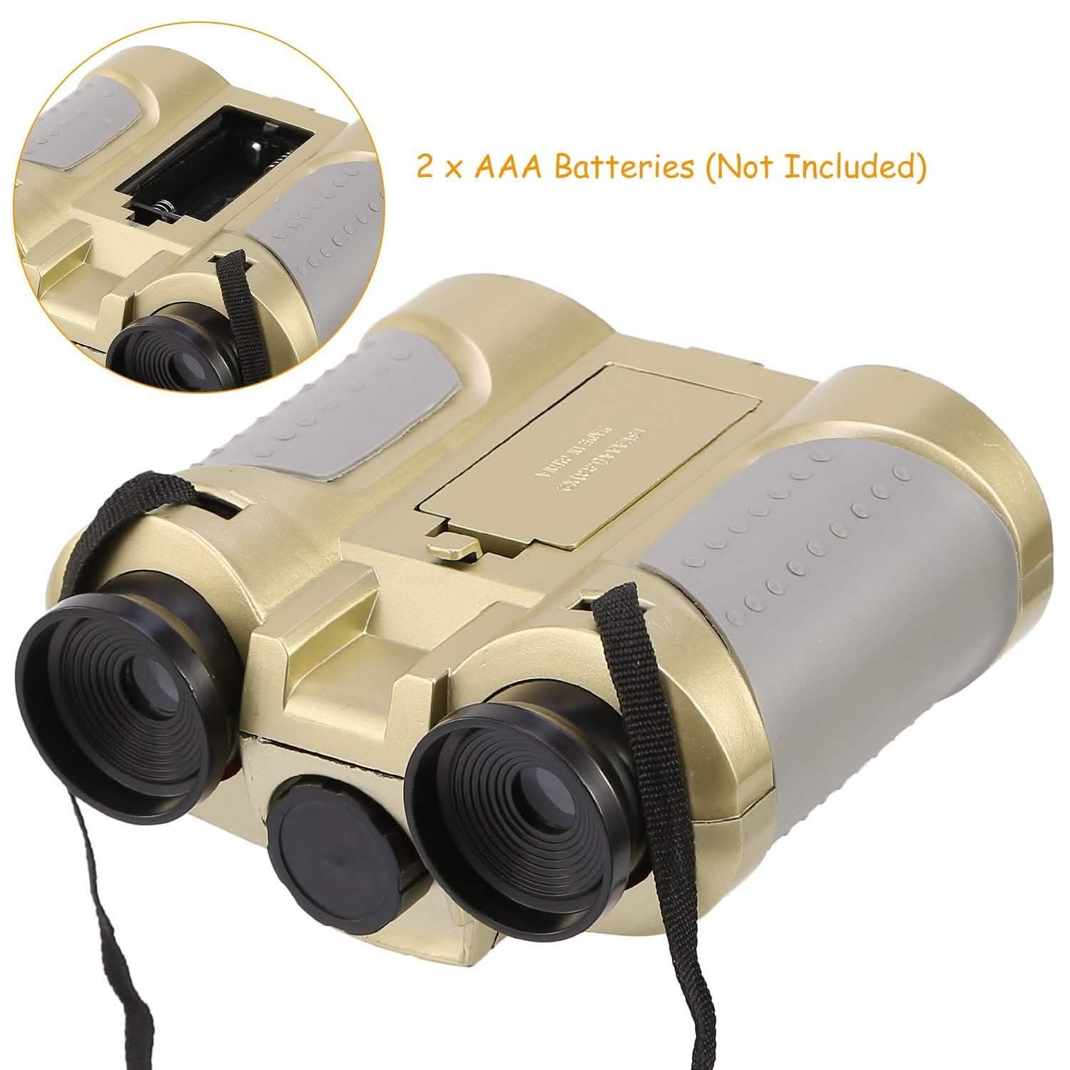 4x30 Kid Toy Night Vision Binoculars with Pop-Up LED Light Toys & Games - Tophatter Daily Deals