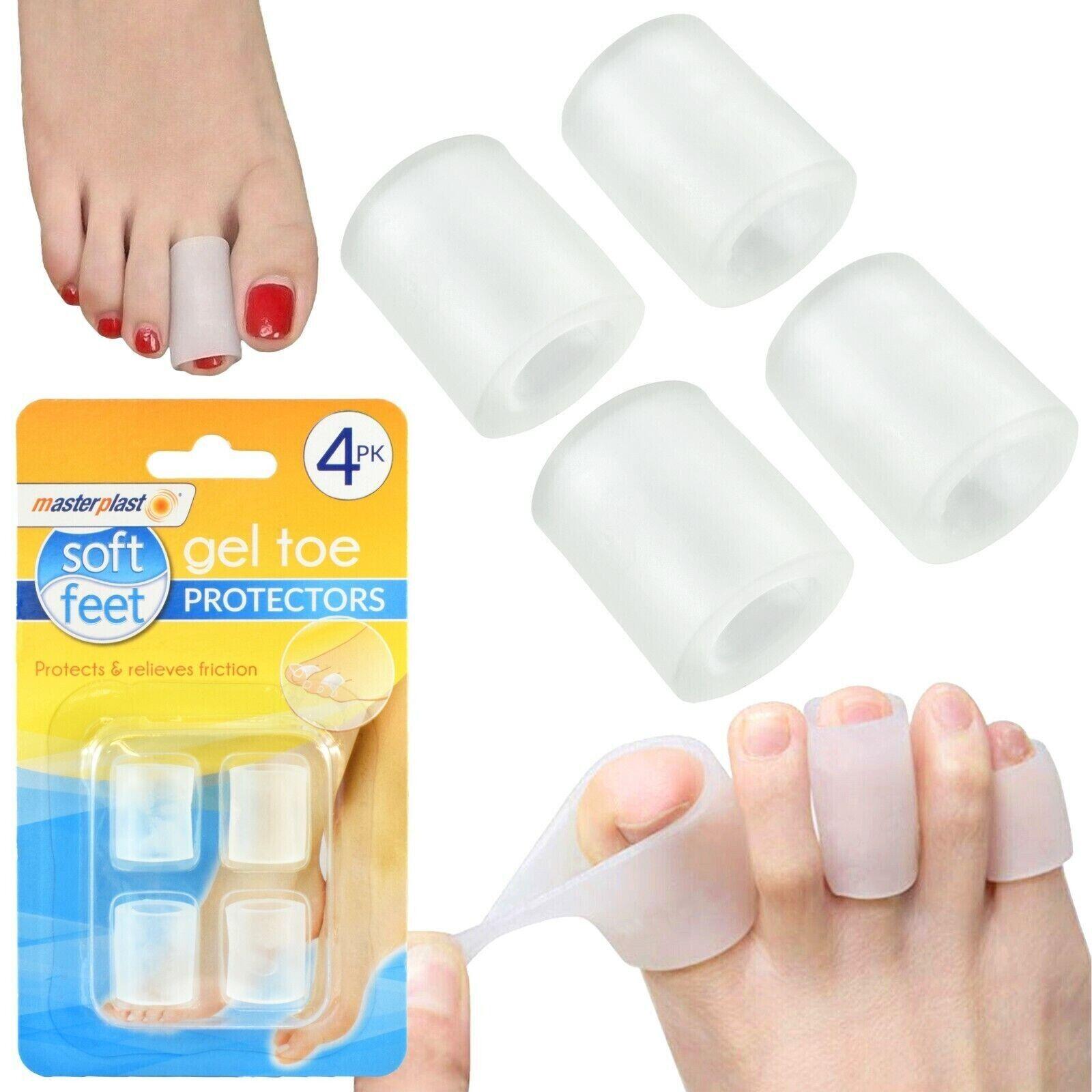 Gel Toe Protector - 4 X Silicone Toe Protectors Foot Bunion Blister Pain Relief Separator Tube Exercise & Fitness - Tophatter Daily Deals