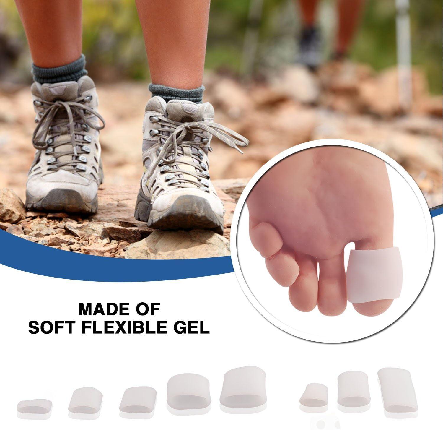 Gel Toe Protector - 4 X Silicone Toe Protectors Foot Bunion Blister Pain Relief Separator Tube Exercise & Fitness - Tophatter Daily Deals