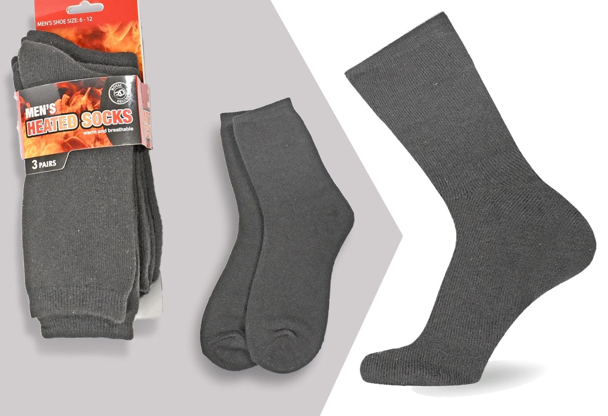 6-Pairs Men’s Heated Crew Socks Everything Else - Tophatter Daily Deals