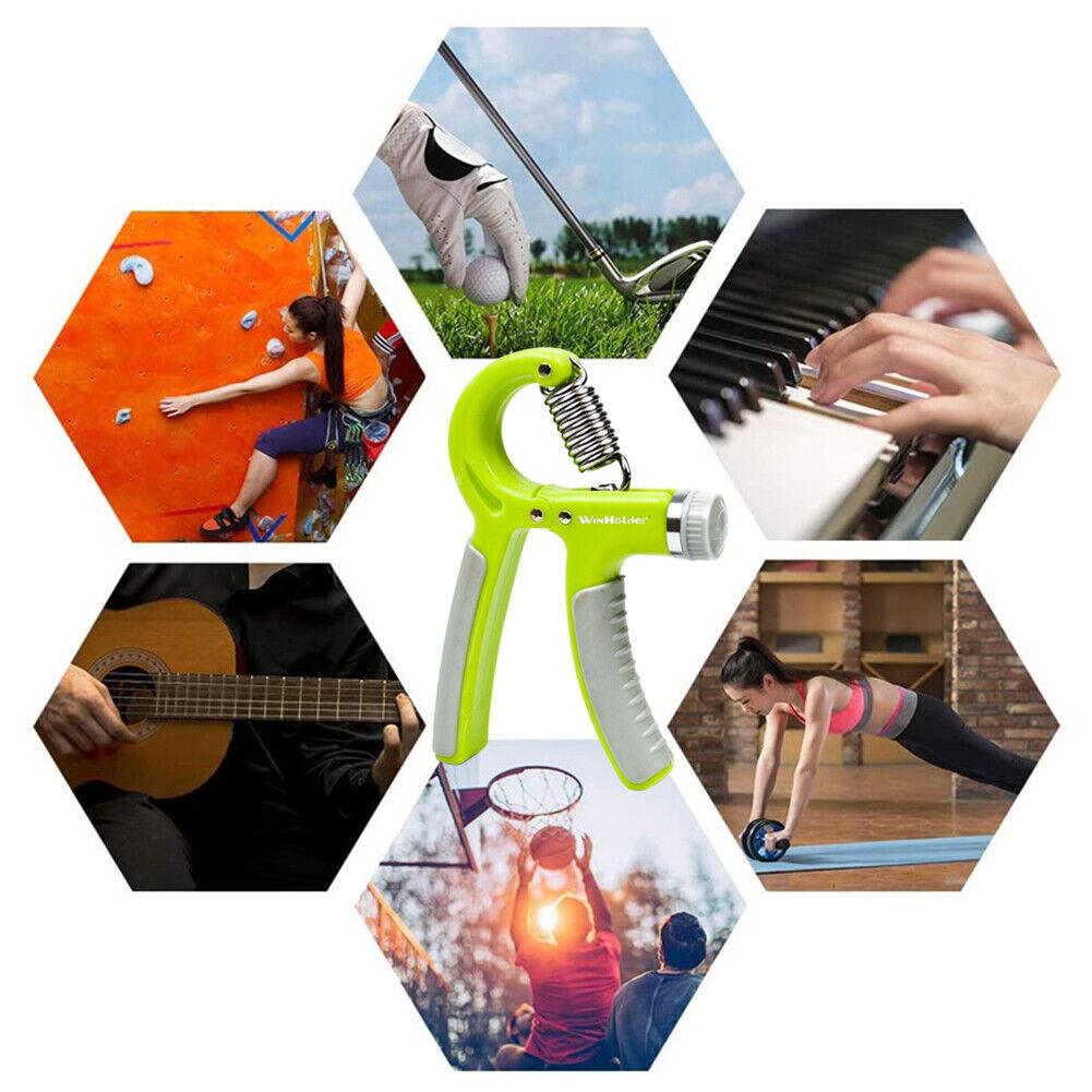 Hand Exercises Tool - Hand Grip Strengthener 5-60kg Forearm Wrist Exerciser Finger Strength Trainer UK Exercise & Fitness - Tophatter Daily Deals