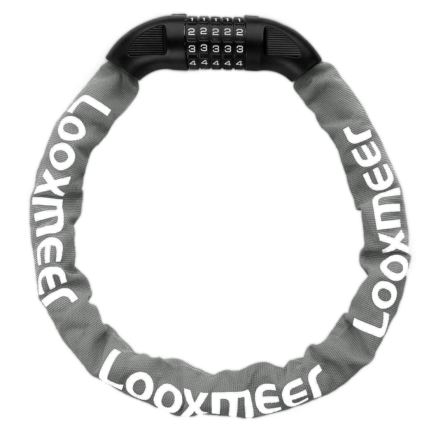 Best Bike Lock UK - Heavy Duty High Security 90cm 5-Digit Combination Chain Lock Cycling - Tophatter Daily Deals