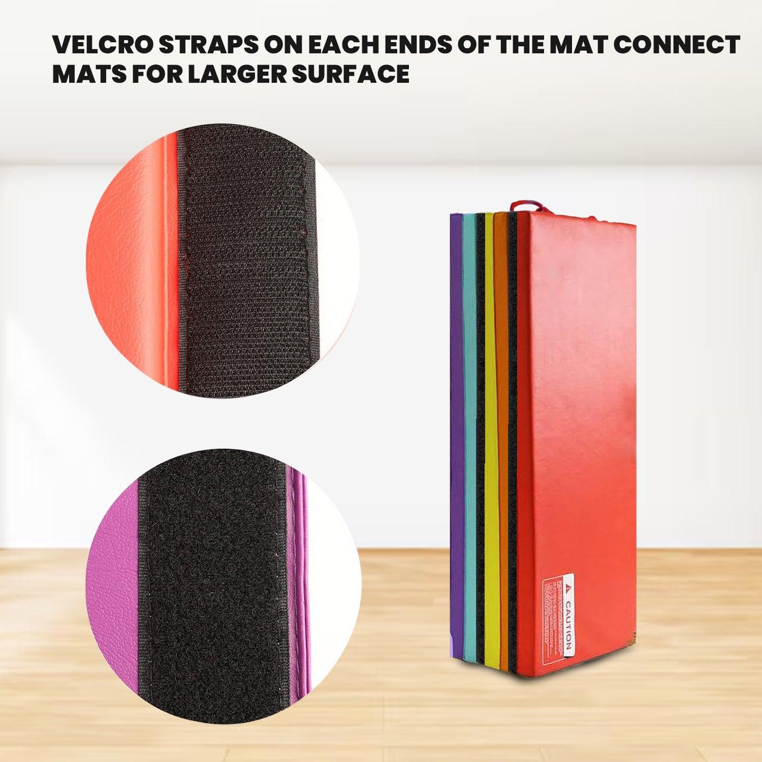Thick Exercise Mat - 5-panel Folding Gymnastics Tumbling Mat With Carrying Handles Exercise & Fitness - Tophatter Daily Deals