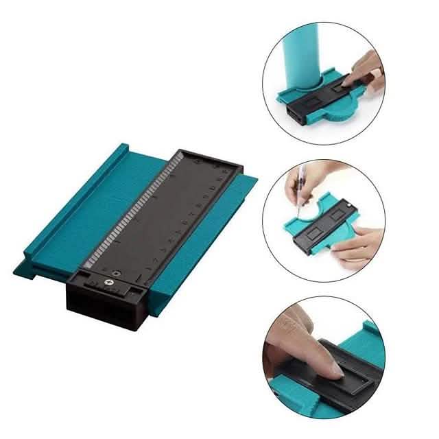 5" Contour Profile Gauge Tiling Laminate Tiles Edge Shaping Wood Measure Ruler Home Improvement - Tophatter Daily Deals