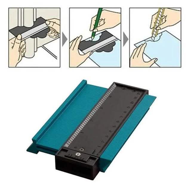 5" Contour Profile Gauge Tiling Laminate Tiles Edge Shaping Wood Measure Ruler Home Improvement - Tophatter Daily Deals