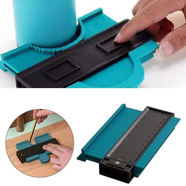 5" Contour Profile Gauge Tiling Laminate Tiles Edge Shaping Wood Measure Ruler Home Improvement - Tophatter Daily Deals