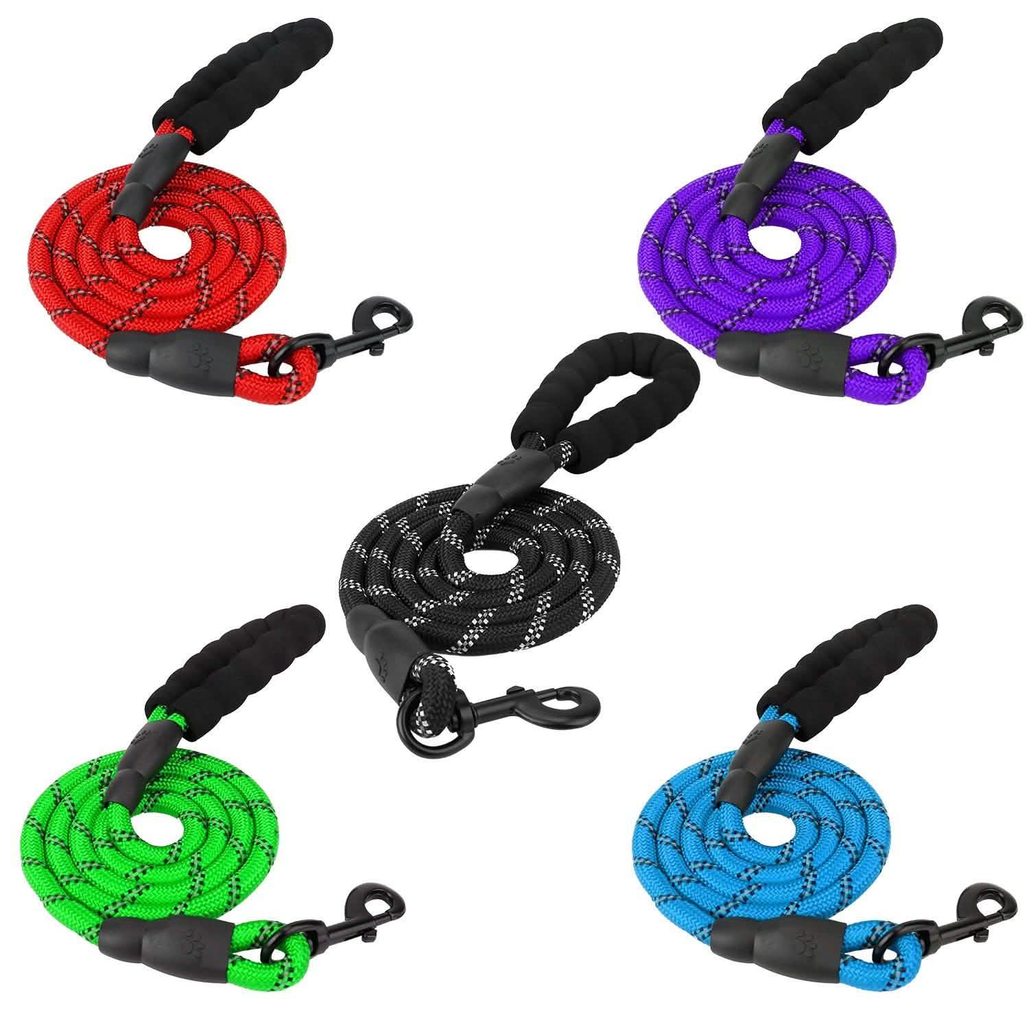 5 Ft. Dog Leash with Foam Handle Pet Supplies - Tophatter Daily Deals