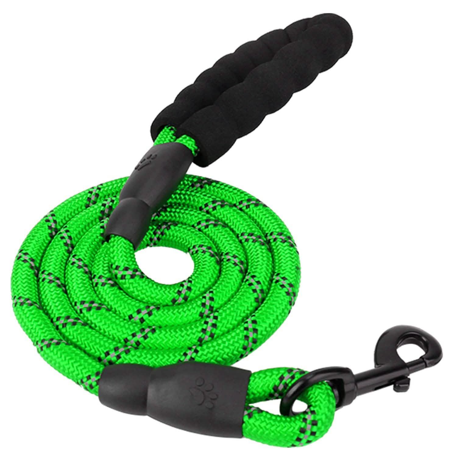5 Ft. Dog Leash with Foam Handle Green Pet Supplies - Tophatter Daily Deals