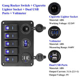 5 Gang Marine Panel Switch Automotive - Tophatter Daily Deals