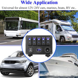 5 Gang Marine Panel Switch Automotive - Tophatter Daily Deals