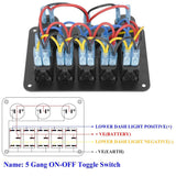 5 Gang Marine Panel Switch Automotive - Tophatter Daily Deals