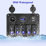 5 Gang Marine Panel Switch Automotive - Tophatter Daily Deals