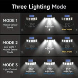 5 Heads Solar 300 LED Light Outdoor Motion Sensor Waterproof Wide-angle Illumination Wall Lamp Solar Outdoor Lights - Tophatter Daily Deals