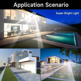 5 Heads Solar 300 LED Light Outdoor Motion Sensor Waterproof Wide-angle Illumination Wall Lamp Solar Outdoor Lights - Tophatter Daily Deals