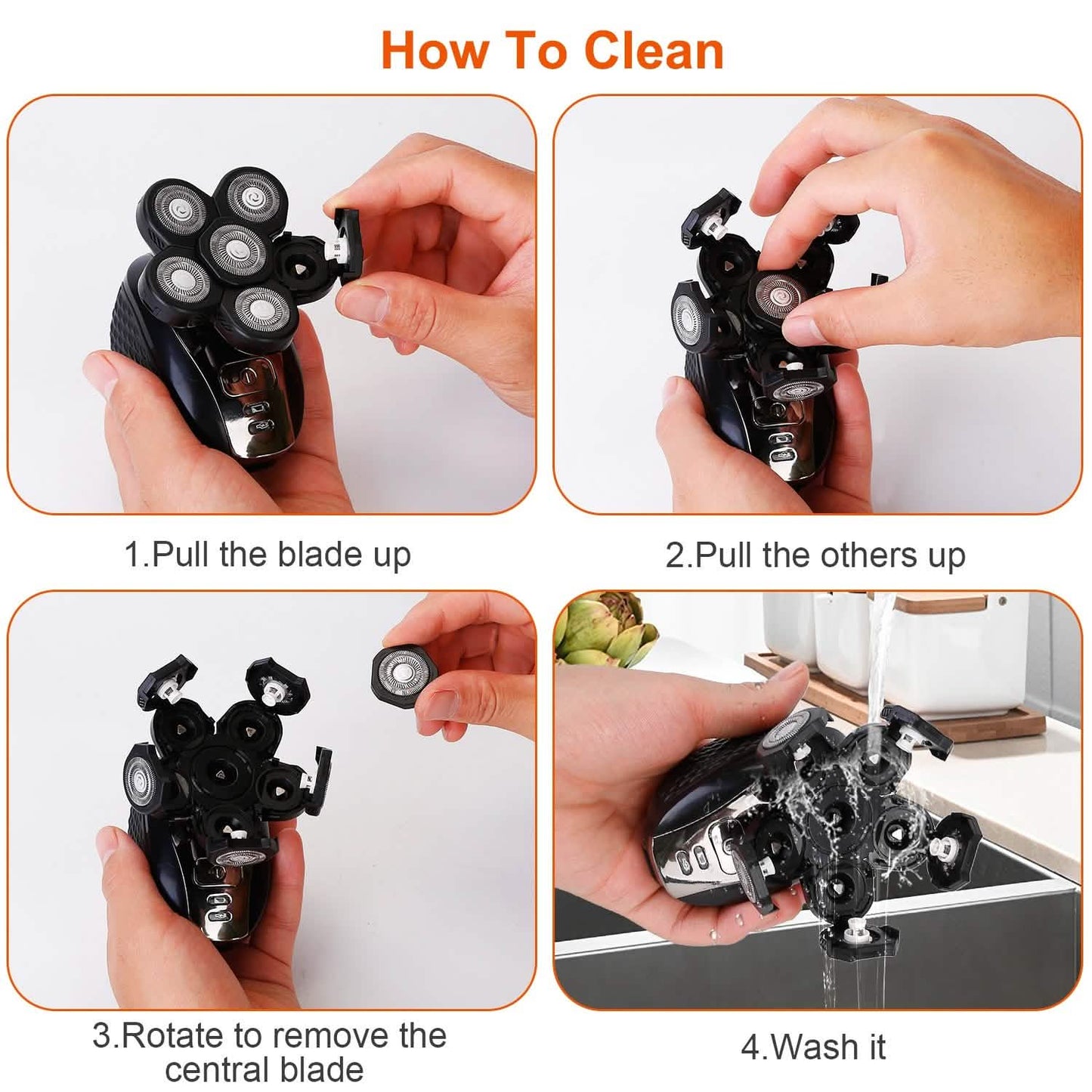 5-in-1 Electric Razor For Bald Men Men's Grooming - Tophatter Daily Deals