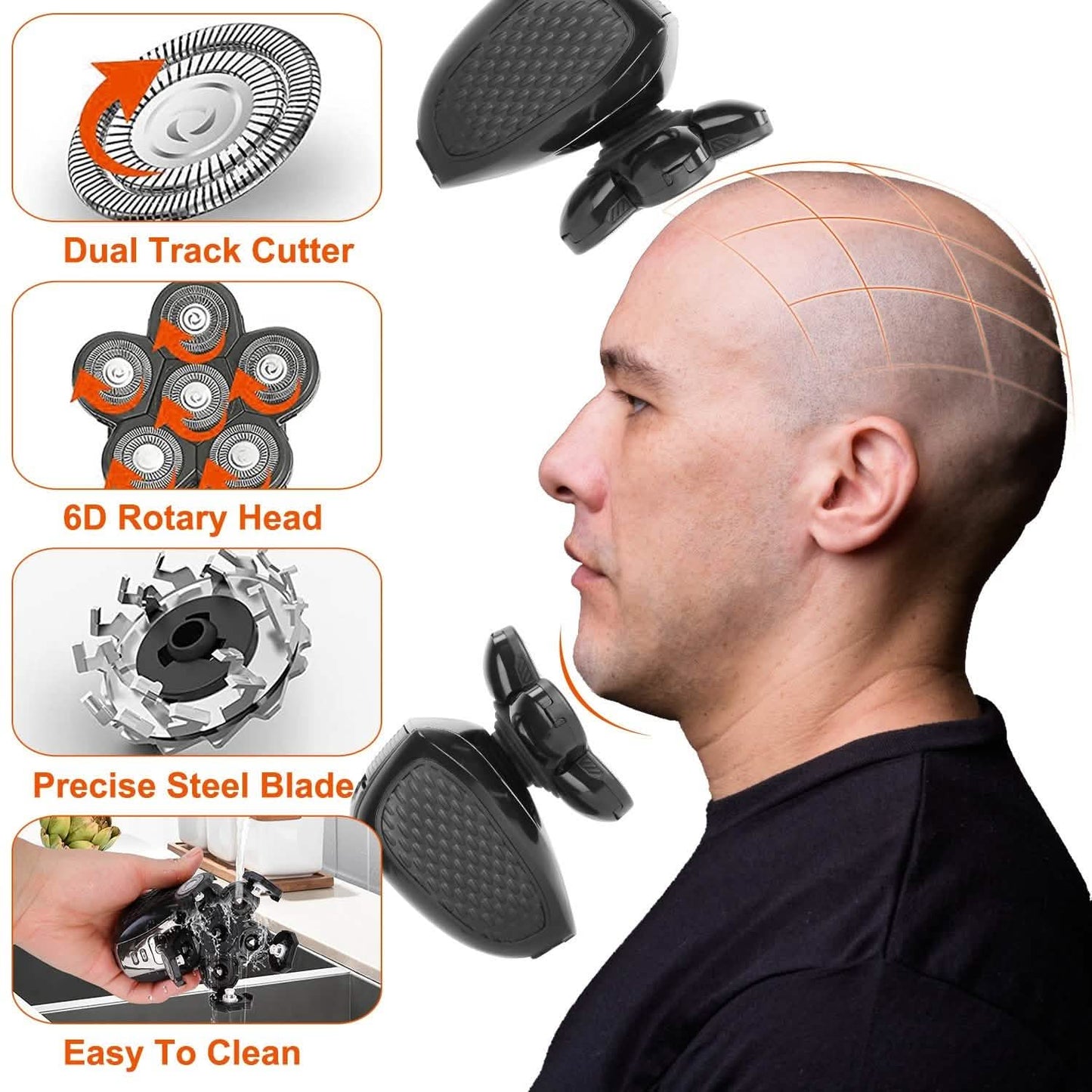 5-in-1 Electric Razor For Bald Men Men's Grooming - Tophatter Daily Deals