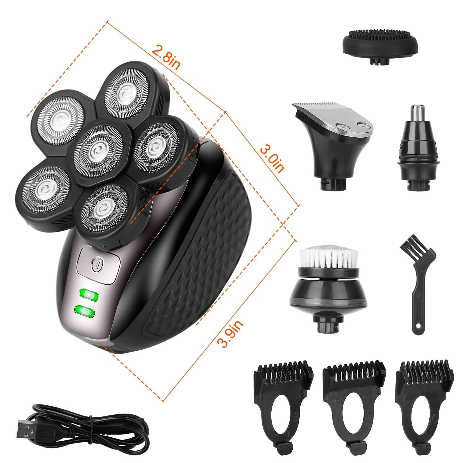 5-in-1 Electric Razor For Bald Men Men's Grooming - Tophatter Daily Deals
