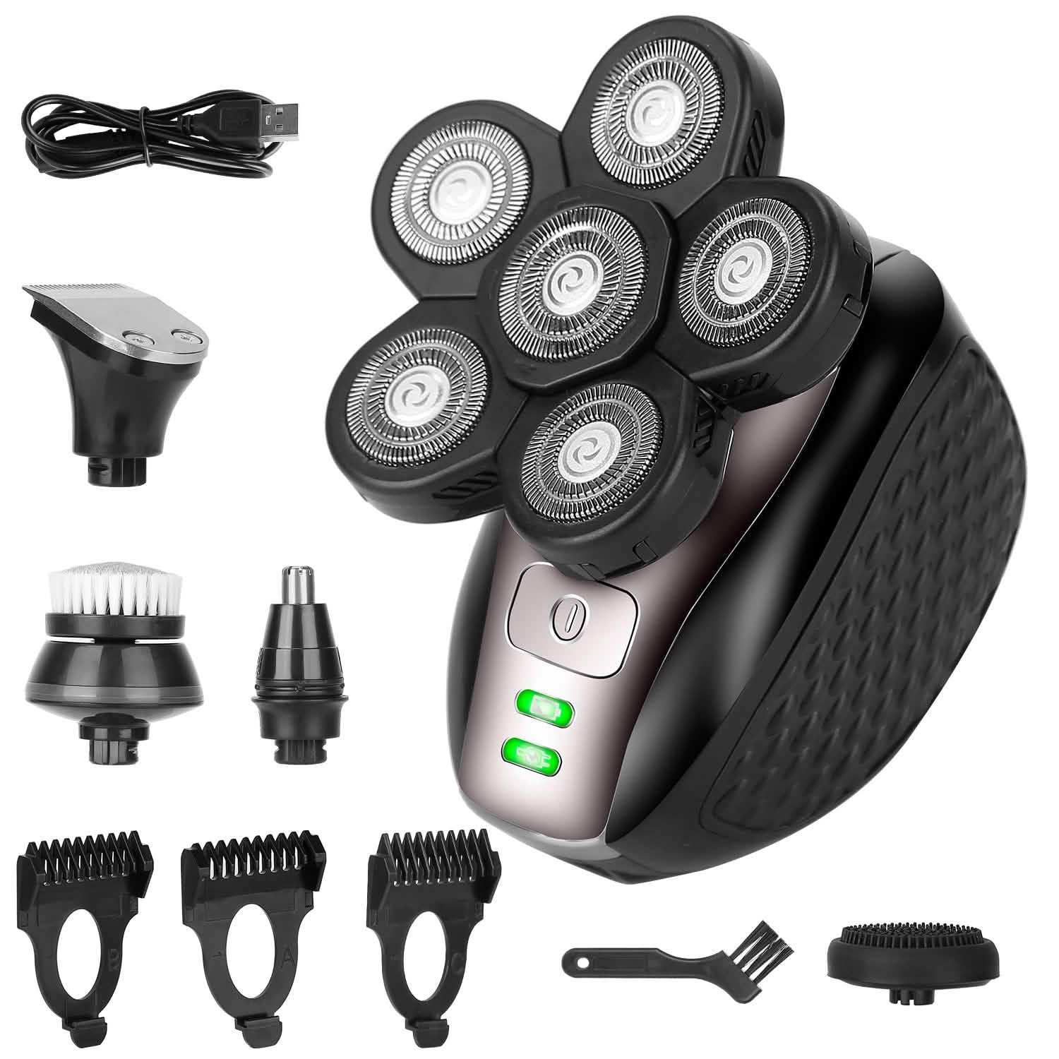 5-in-1 Electric Razor For Bald Men Men's Grooming - Tophatter Daily Deals
