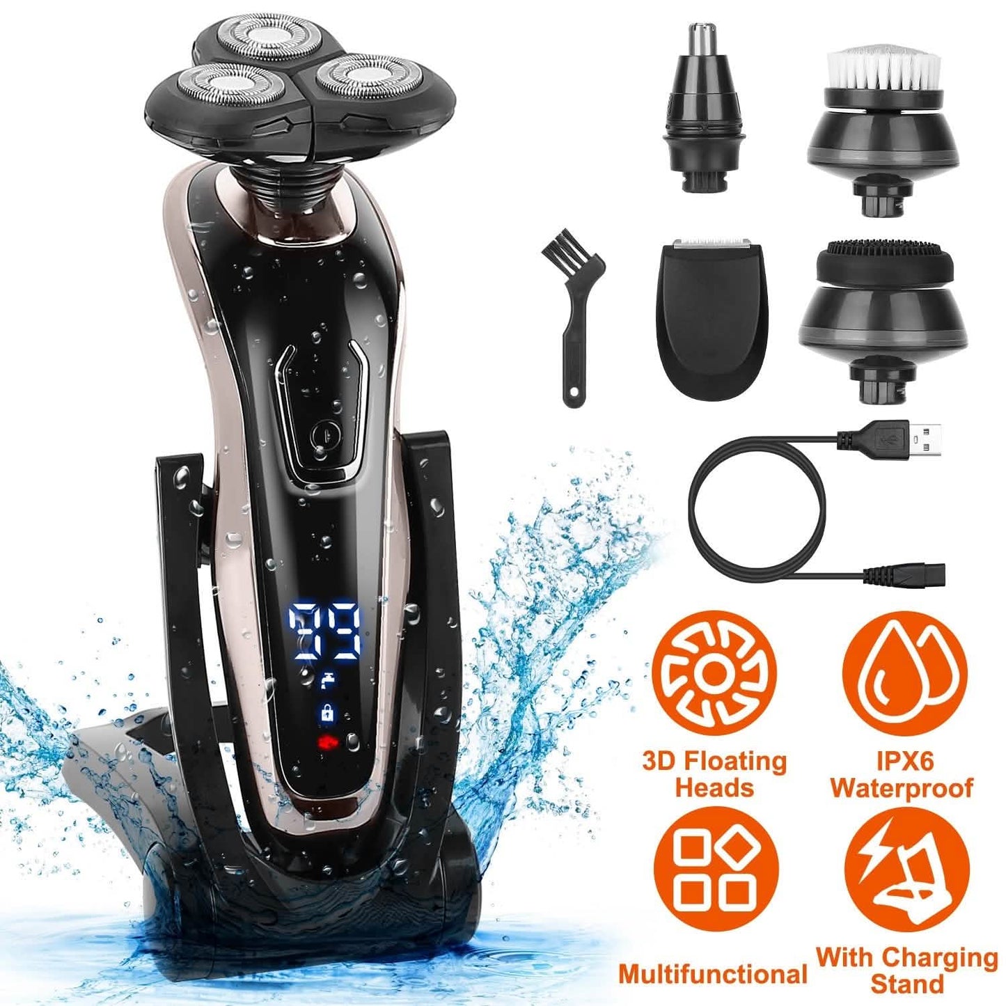 5-in-1 Electric Razor Shaver Men's Grooming - Tophatter Daily Deals