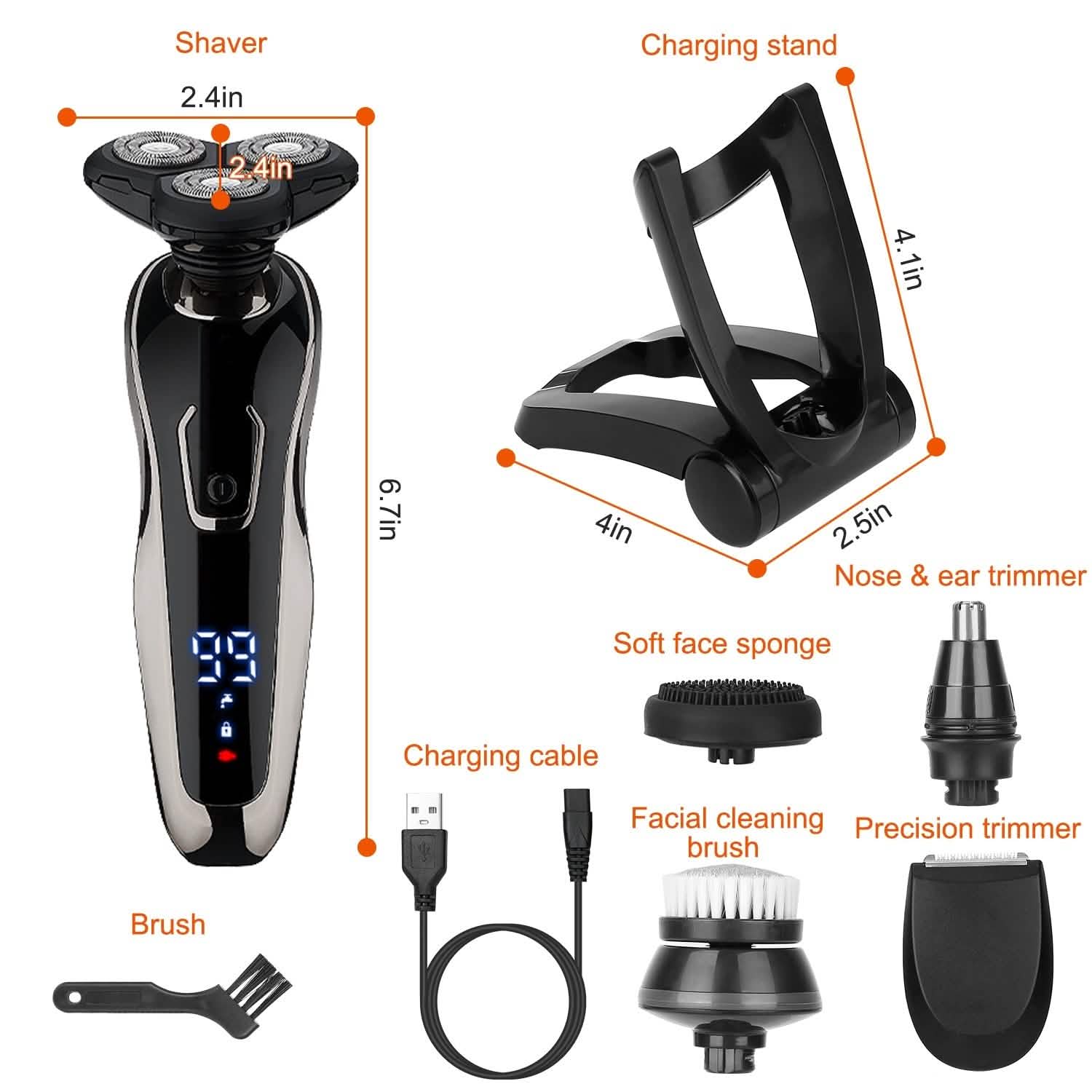 5-in-1 Electric Razor Shaver Men's Grooming - Tophatter Daily Deals