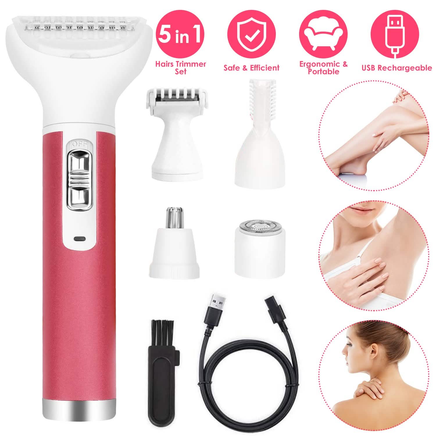 5-in-1 Lady Electric Razor Beauty & Personal Care - Tophatter Daily Deals