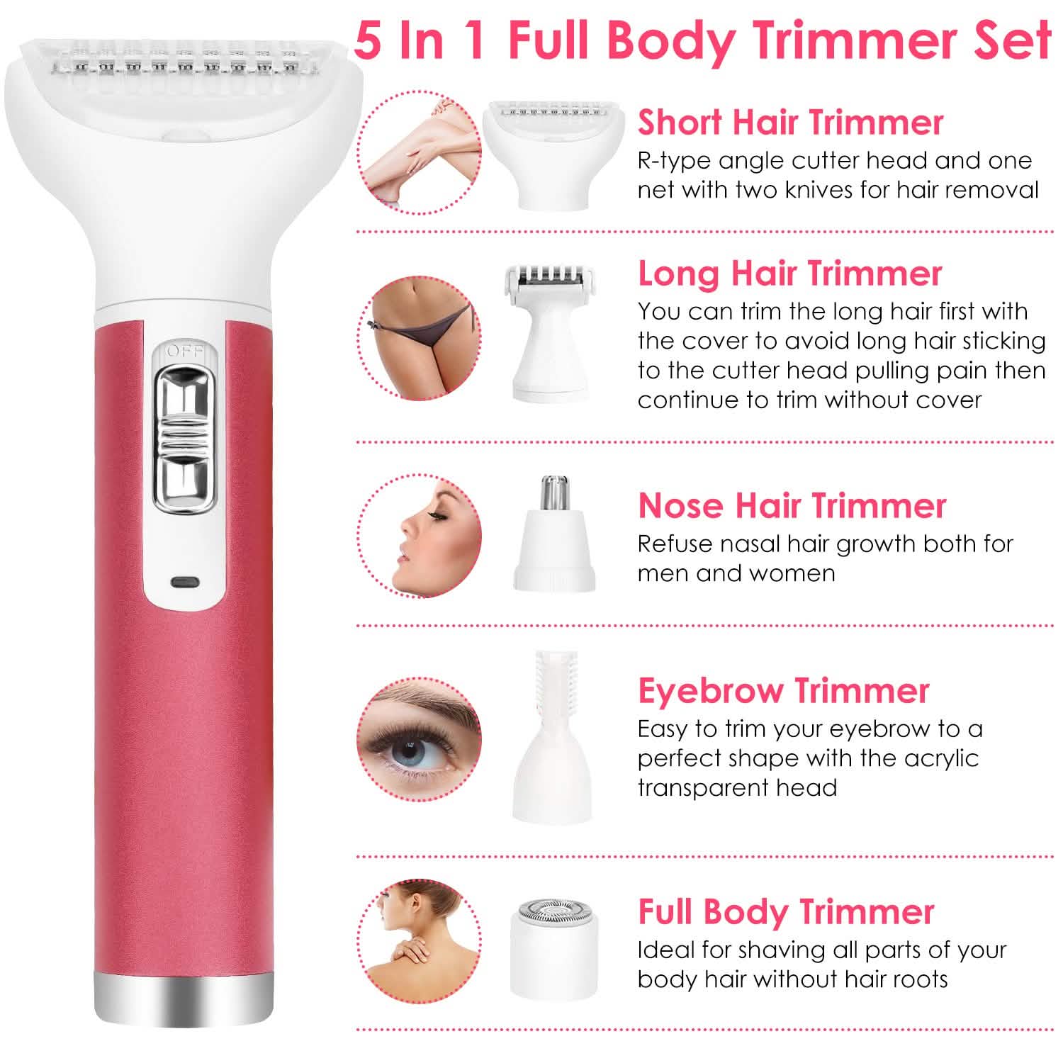 5-in-1 Lady Electric Razor Beauty & Personal Care - Tophatter Daily Deals