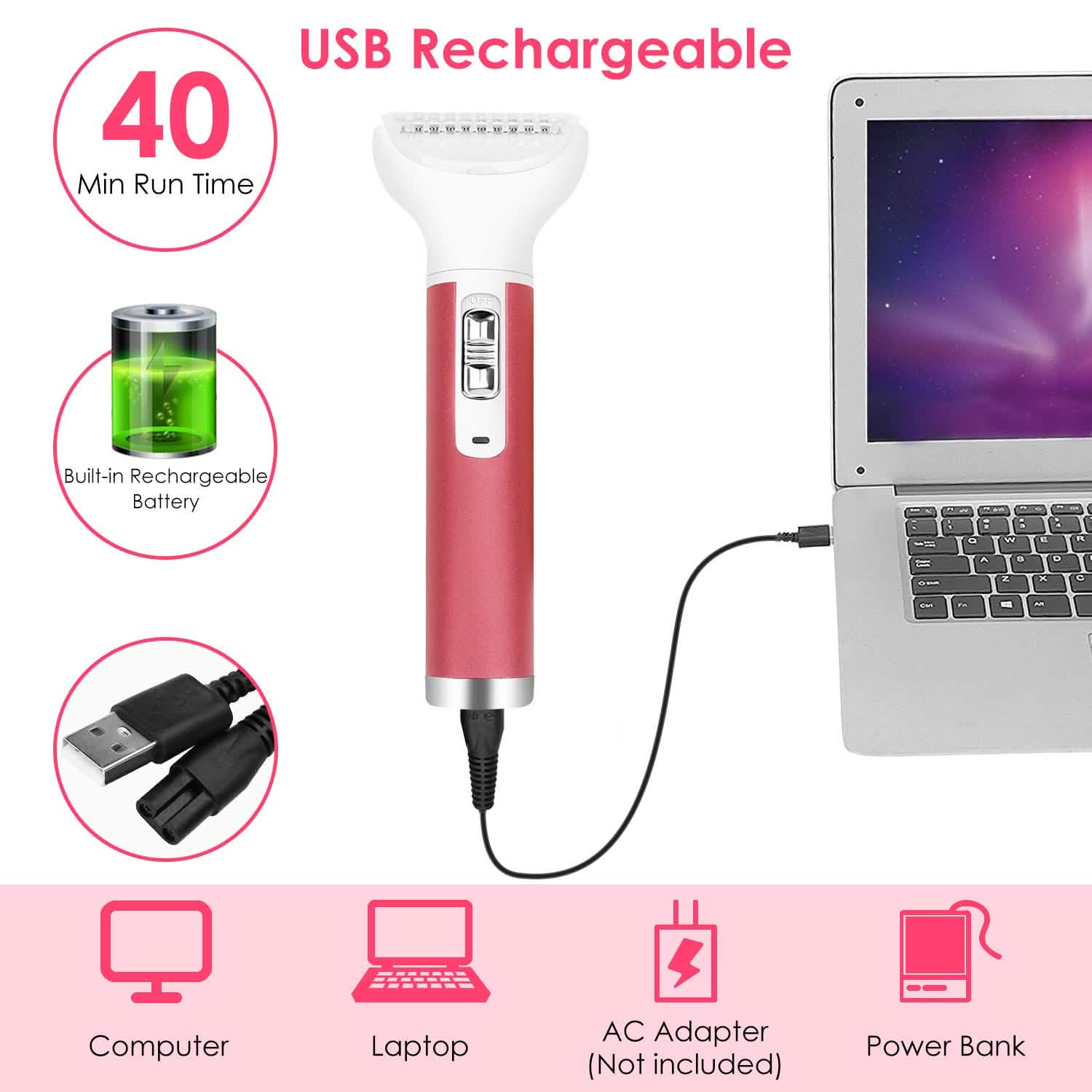 5-in-1 Lady Electric Razor Beauty & Personal Care - Tophatter Daily Deals