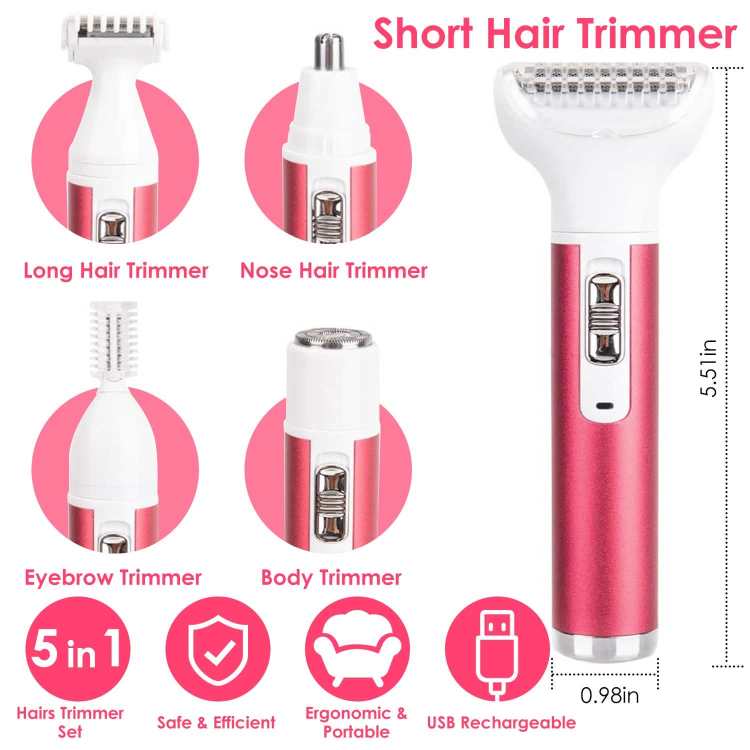5-in-1 Lady Electric Razor Beauty & Personal Care - Tophatter Daily Deals